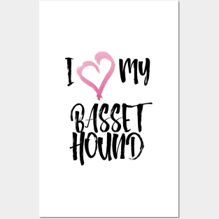 I heart my Basset Hound! Posters and Art